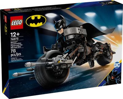 

Конструктор, Super Heroes Фигура Бэтмена и Бэтцикл 76273
