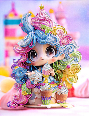 

Набор алмазной вышивки, Куколка с кексами / НД-0659