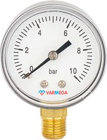 Манометр сантехнический Varmega 1/4 (0-10 bar) радиальный d50 / VMMT10-501002 - 