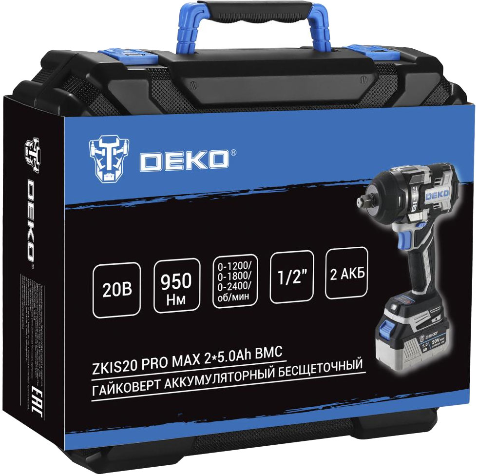 Аккумуляторный гайковерт Deko ZKIS20 Pro Max / 083-1088