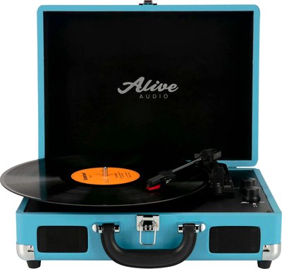 Проигрыватель виниловых пластинок Alive Audio Vibe AAMIM-01-BL (синий) - 