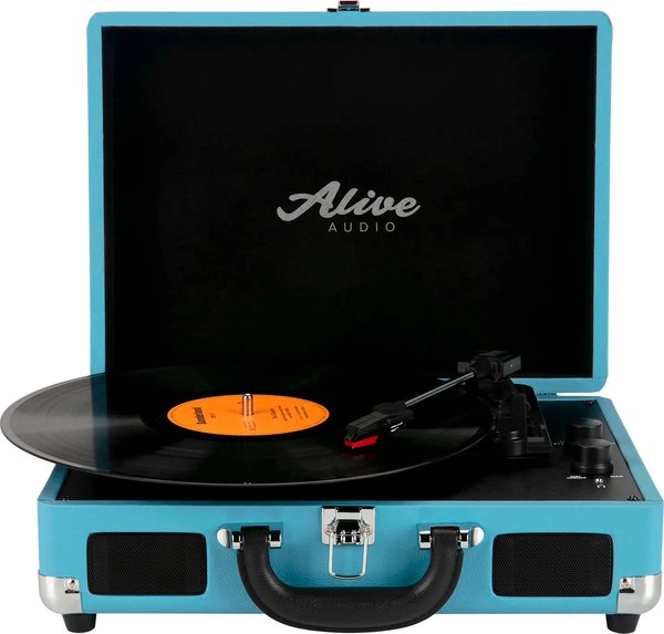 Проигрыватель виниловых пластинок Alive Audio Vibe AAMIM-01-BL (синий)