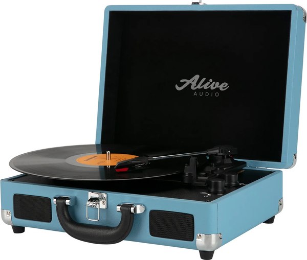 Проигрыватель виниловых пластинок Alive Audio Vibe AAMIM-01-BL (синий)