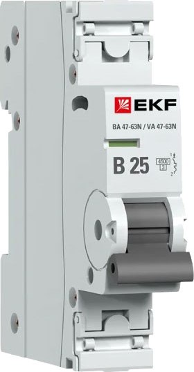 Выключатель автоматический EKF PROxima ВА 47-63N / M634125B