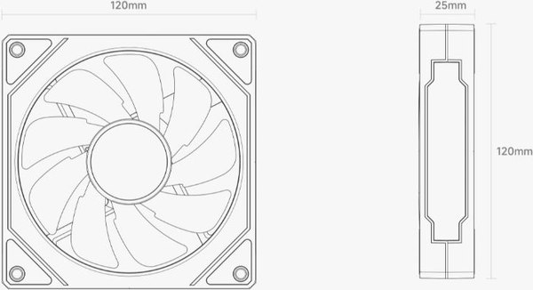 Вентилятор для корпуса Ocypus Delta F12 ARGB BK (Delta-F12-BK1AM00X-GL)