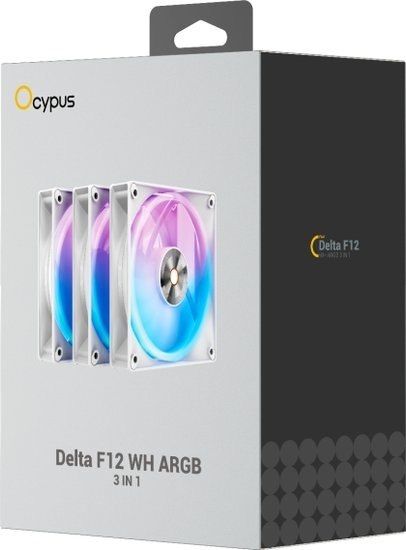 Набор вентиляторов для корпуса Ocypus Delta F12 ARGB 3в1 WH (Delta-F12-WH3AM00X-GL)