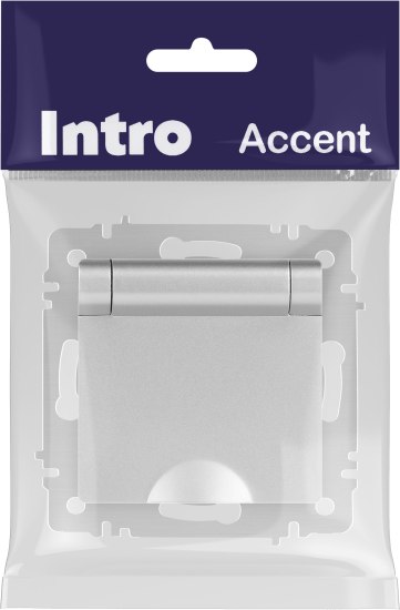 Розетка INTRO Accent 6-203-03 / Б0063721 (алюминий)