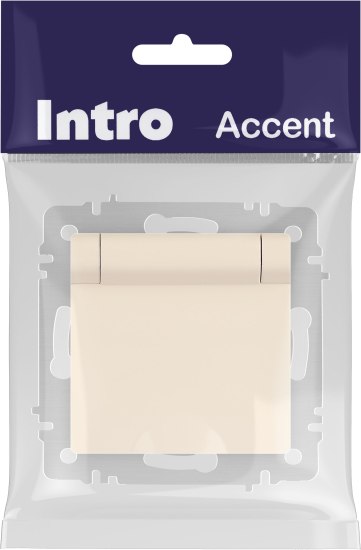 Розетка INTRO Accent 6-203-02 / Б0063716 (слоновая кость)