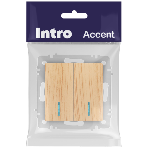 Выключатель INTRO Accent 6-105-11 / Б0063529 (сосна) — фото 6
