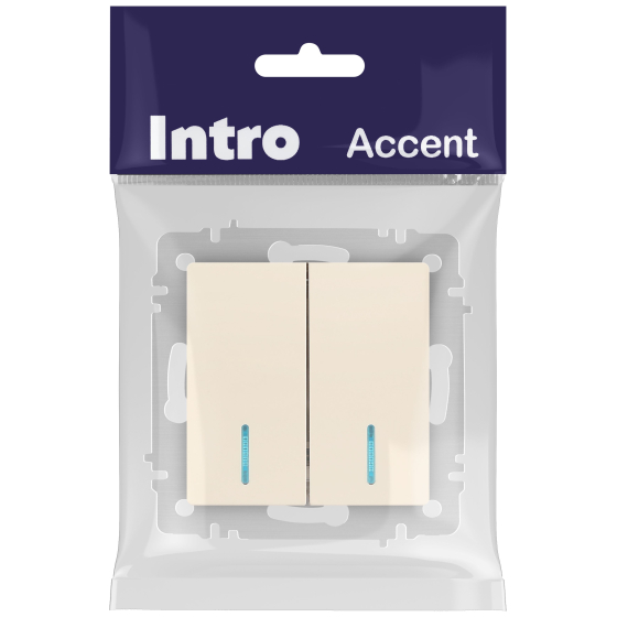Выключатель INTRO Accent 6-105-02 / Б0063509 (слоновая кость) — фото 6
