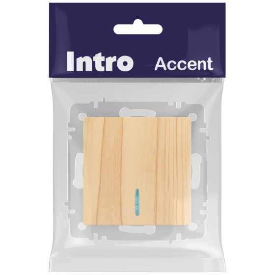 Выключатель INTRO Accent 6-102-11 / Б0063439 (сосна) — фото 6