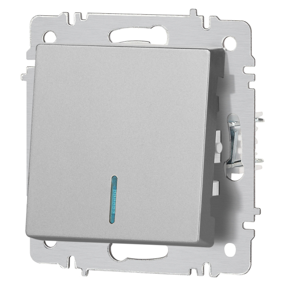 Выключатель INTRO Accent 6-102-03 / Б0063478 (алюминий) — фото 2