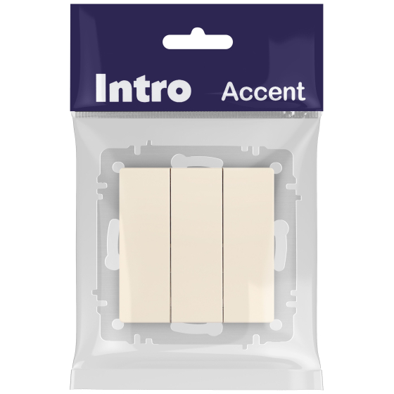 Выключатель INTRO Accent 6-106-02 / Б0063534 (слоновая кость) — фото 6