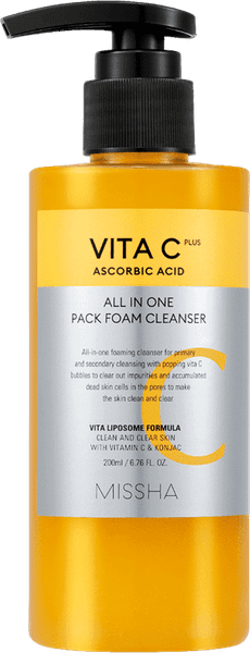 Пенка для умывания Missha Vita C Plus All In One Pack (200мл)