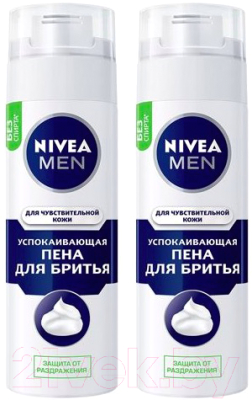 Пена для бритья Nivea Men пена для бритья для чувствительной кожи (2x200мл)