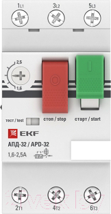 Автоматический выключатель пуска двигателя EKF PROxima apd2-1.6-2.5