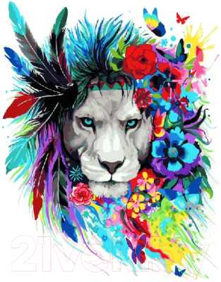 Картина по номерам Picasso Цветочный лев (PC4050477)