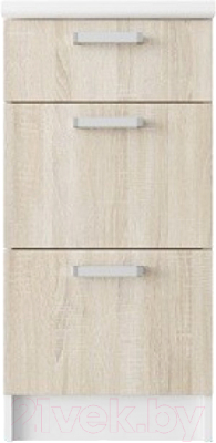 Шкаф-стол кухонный SV-мебель С400я КГ с ящиками (розалия/белый/дуб сонома)