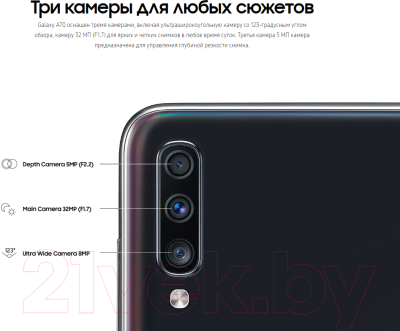 Смартфон Samsung Galaxy A70 (2019) / SM-A705FZBMSER (синий)