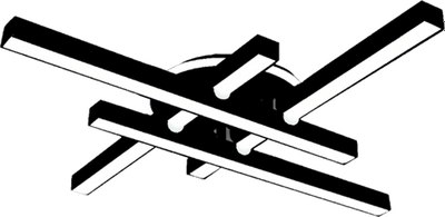 Потолочный светильник Mirastyle XL-60034/4+1S BK - 