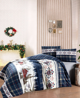 

Комплект постельного белья, Nature Navy Blue 1.5сп / N243