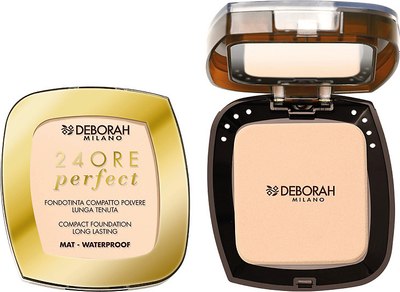 Пудра компактная Deborah Milano 24Ore Perfect Compact Foundation тон 01R (9г)