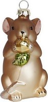 Елочная игрушка Inge's Christmas Figural Glass Ornaments. Мышь / 64056H120_1 (коричневый) - 