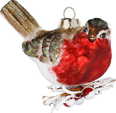 

Елочная игрушка, Figural Glass Ornaments. Снегирь / 64763H600