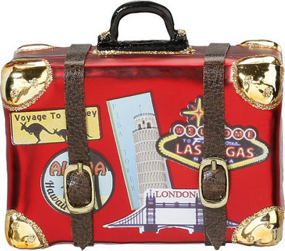 

Елочная игрушка, Figural Glass Ornaments. Чемодан / 64229H600