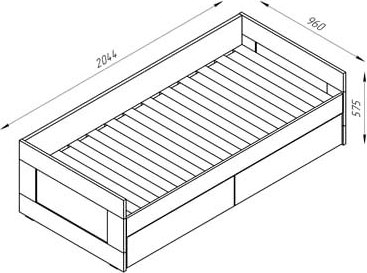 Купить Кровать-тахта Mio Tesoro Сириус раздвижная 90x200 2.02.08.450.5 в Солигорске