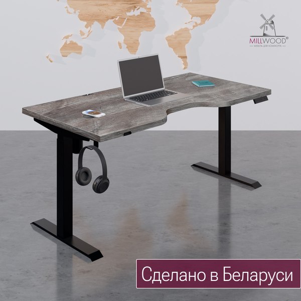 Купить Стол с подъемным механизмом Millwood Подъемный Смарт с вырезом 160x80 в Слуцке