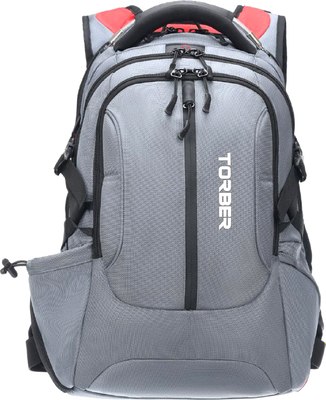 Рюкзак Torber Drive T2373 (серый/красный) - 