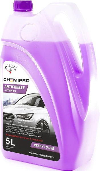 Антифриз Chemipro G12 Evo Готовый -40 / CH155 (5л, фиолетовый)