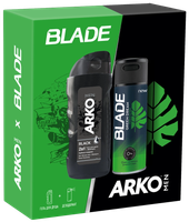 Набор косметики для тела Arko Men Шампунь-гель Black 260мл+Дезодорант-спрей Green Dream 150мл - 