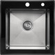 Мойка кухонная Arfeka Eco AR 50x50 (GS Black Glass+Satin) - 