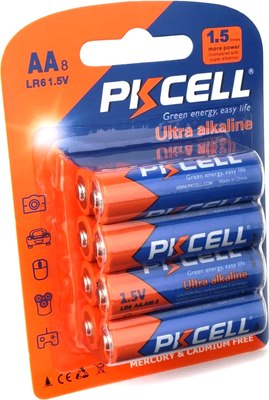 Комплект батареек Pkcell AA LR6-8B (8шт) - 