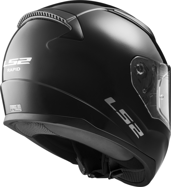 Мотошлем LS2 FF353 Rapid 2 Solid (S, глянцевый черный)