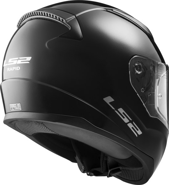 Мотошлем LS2 FF353 Rapid 2 Solid (XXL, глянцевый черный)