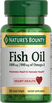 Жирные кислоты Nature's Bounty Рыбий жир 1400мг Омега-3 980мг (30 капсул) - 