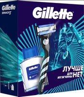 Набор для бритья Gillette Mach3 Станок с 1 сменной кассет+Лосьон п/бритья Arctic Ice 50мл - 