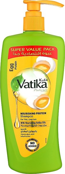 Шампунь для волос Dabur Vatika с экстрактом яичного протеина (600мл)