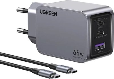 Зарядное устройство сетевое Ugreen X755 / 25871 (серый) - 