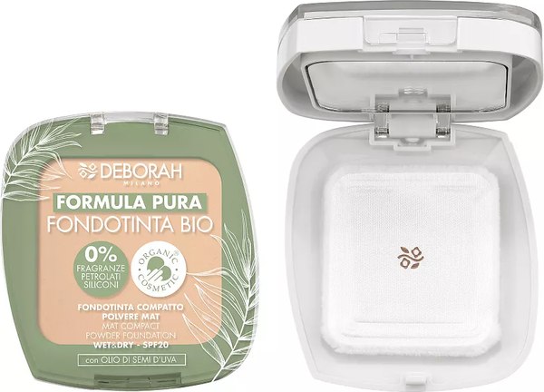 Пудра компактная Deborah Milano Formula Pura Fondotinta Bio тон 01 (9г)