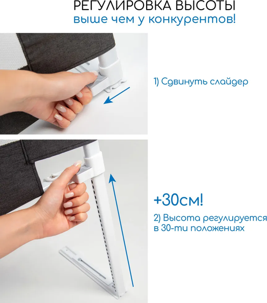 Ограждение для кровати Amarobaby Linear / AB-LIN-BSR-BL-140 (черный)