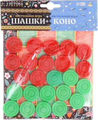 Набор настольных игр Лас Играс Kids. Шашки и коно. 2 в 1 / 7310167 - 