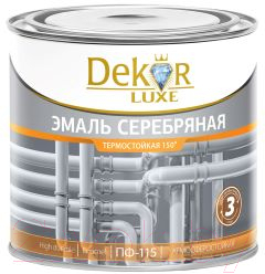 Эмаль Dekor ПФ-115 (800г, серебряный)