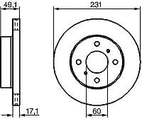 Тормозной диск Bosch 0986479241 - 