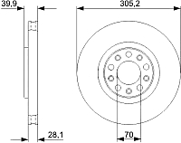 Тормозной диск Bosch 0986479291 - 