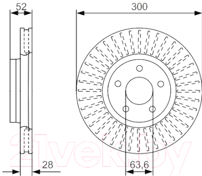 Тормозной диск Bosch 0986479D38