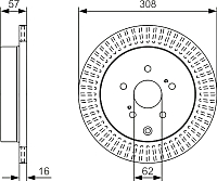 

Тормозной диск Bosch, 0986479T16